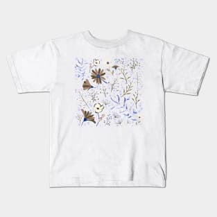 Blue & Walnut Fantasy Garden Kids T-Shirt